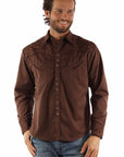 Floral Tooled Embroidery Shirt - P-634X