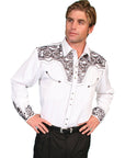 Floral Tooled Embroidery Shirt - P-634X