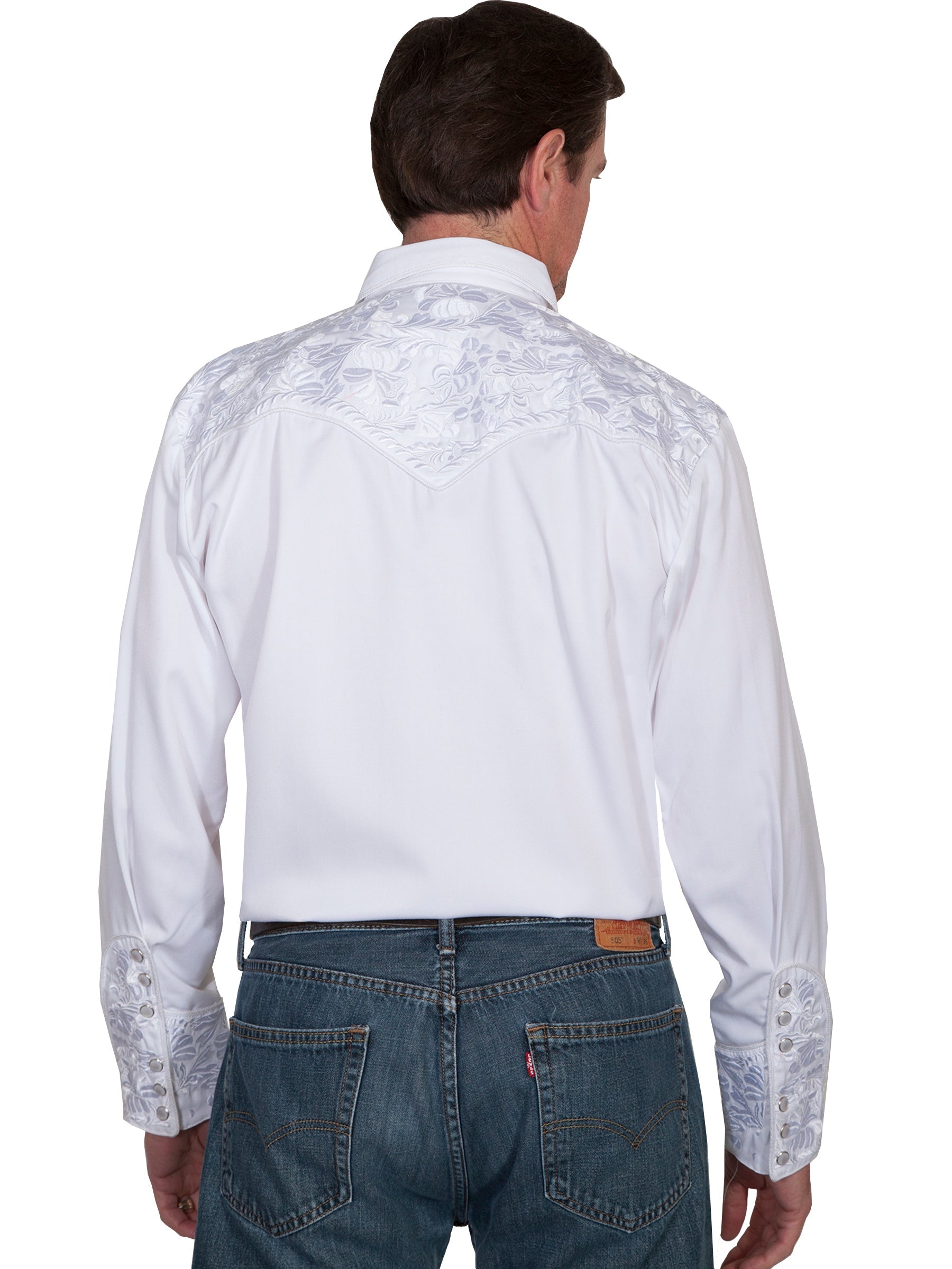 Floral Tooled Embroidery Shirt - P-634X