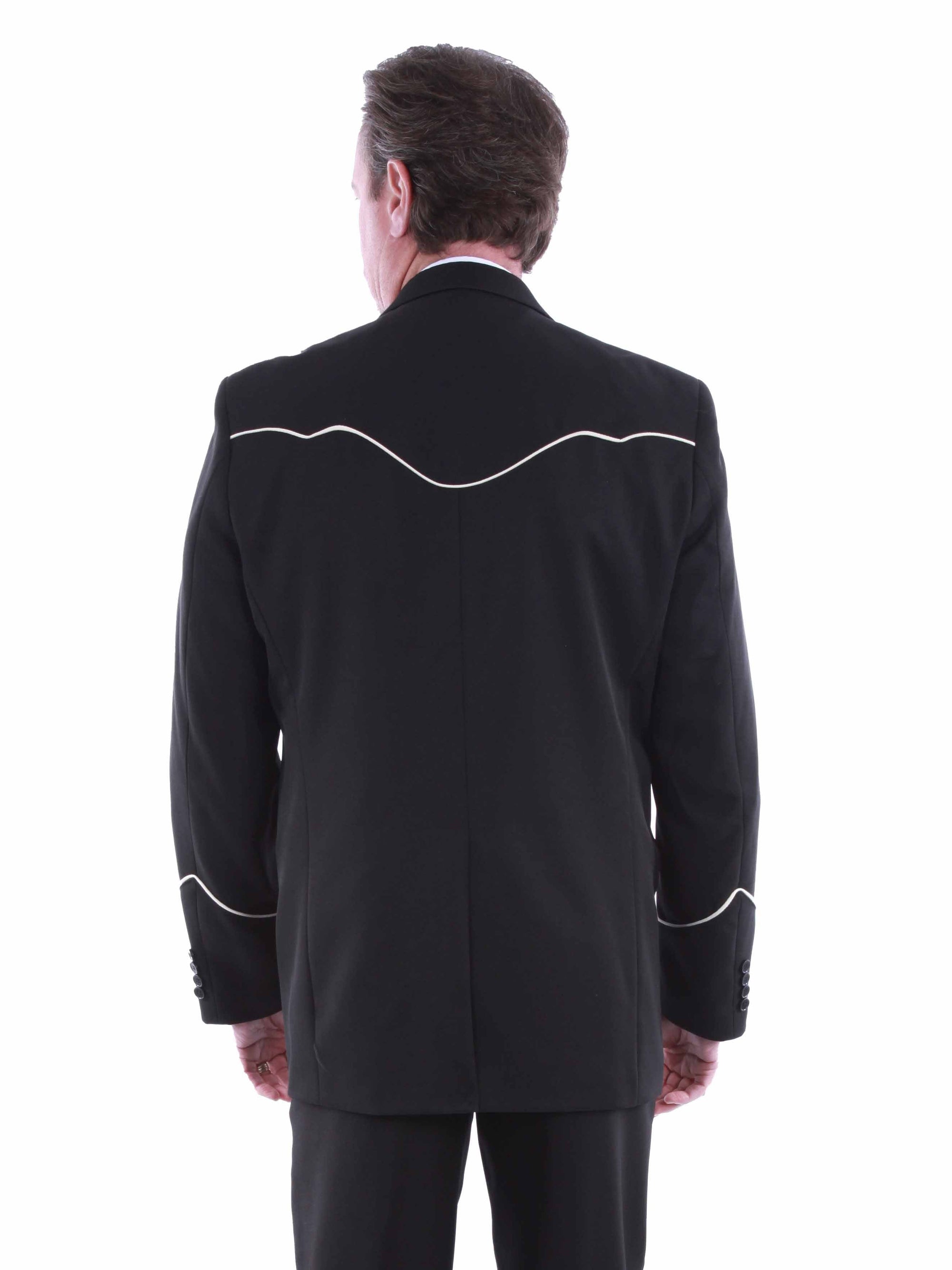 Solid Blazer W/piping - P-656X