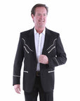 Solid Blazer W/piping - P-656