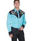 Horseshoe Rose Embroidery Shirt - P-660X