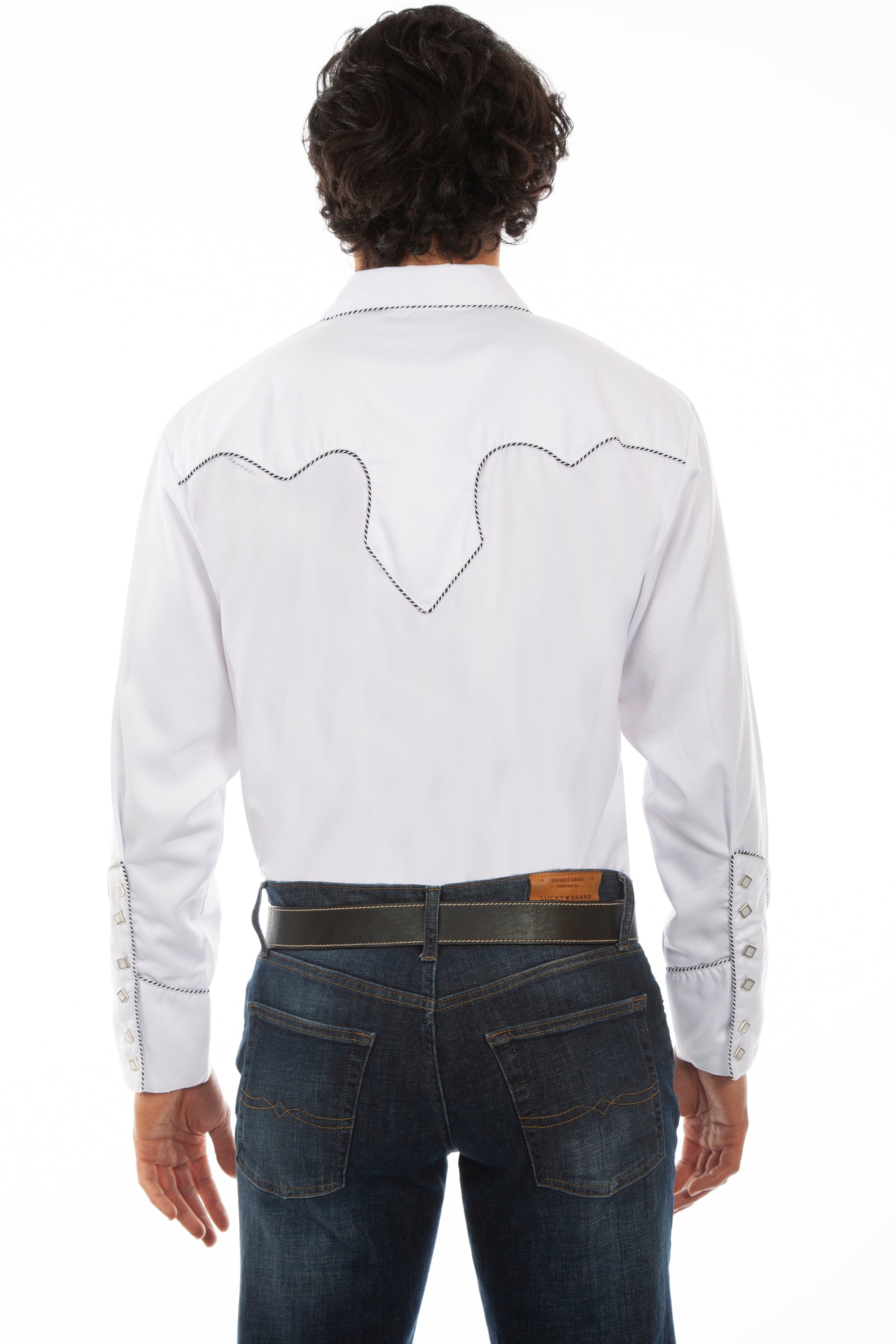 Solid Shirt W/candy Cane Piping - P-726X