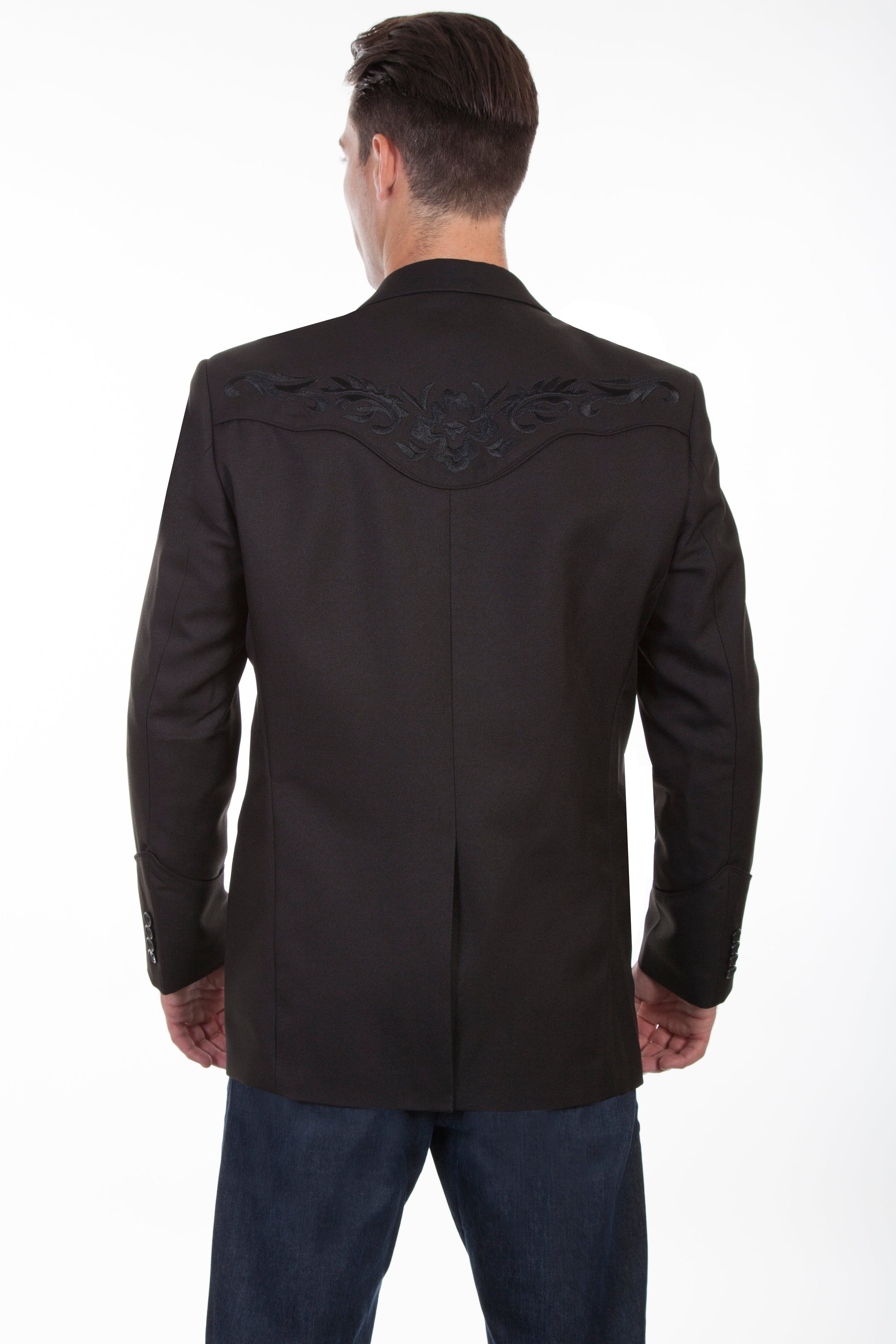 Floral Tonal Emb. Blazer - P-733L