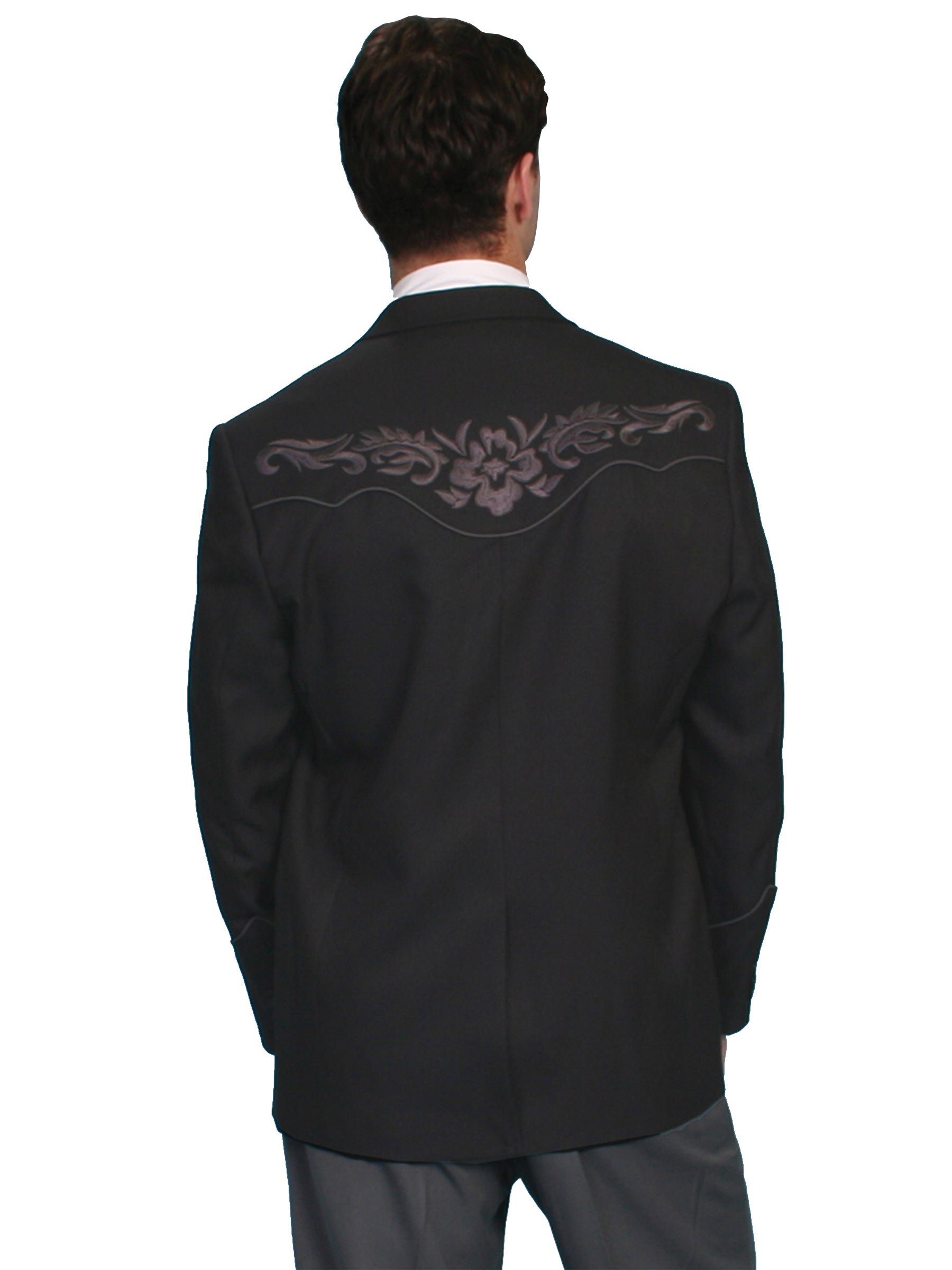 Floral Tonal Emb. Blazer - P-733L