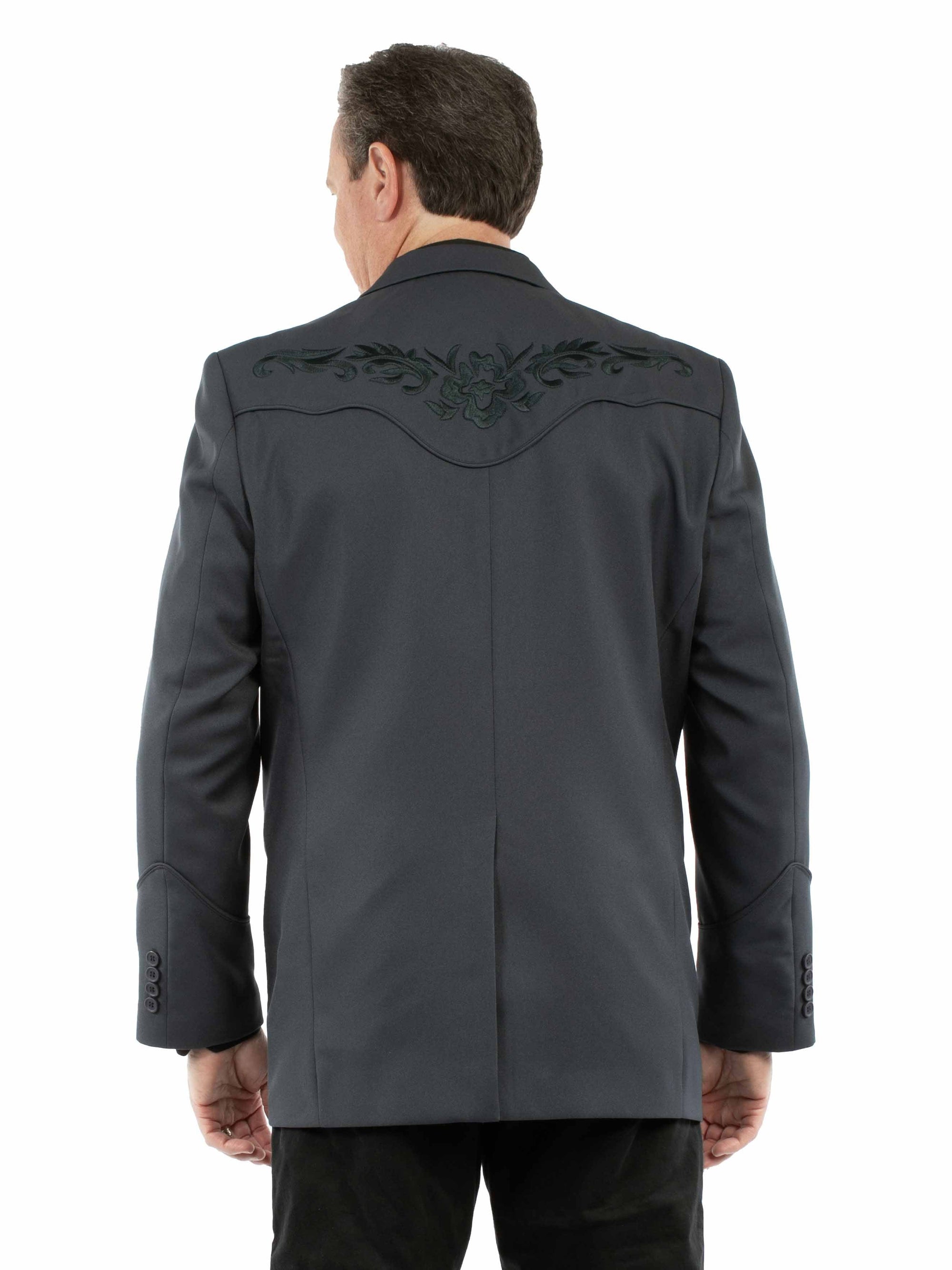 Floral Tonal Emb. Blazer - P-733X