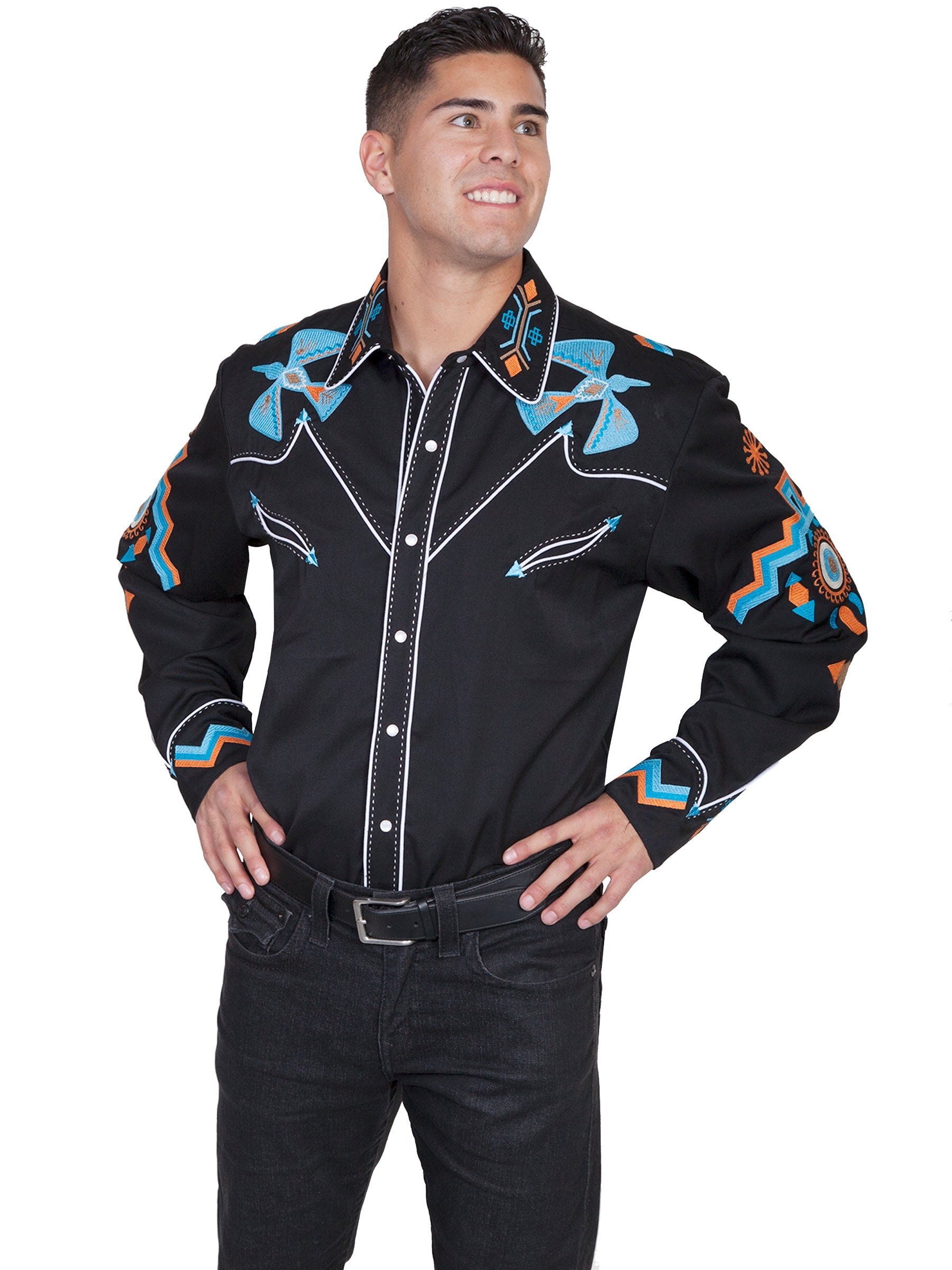 Phoenix Embroidery Shirt - P-734X