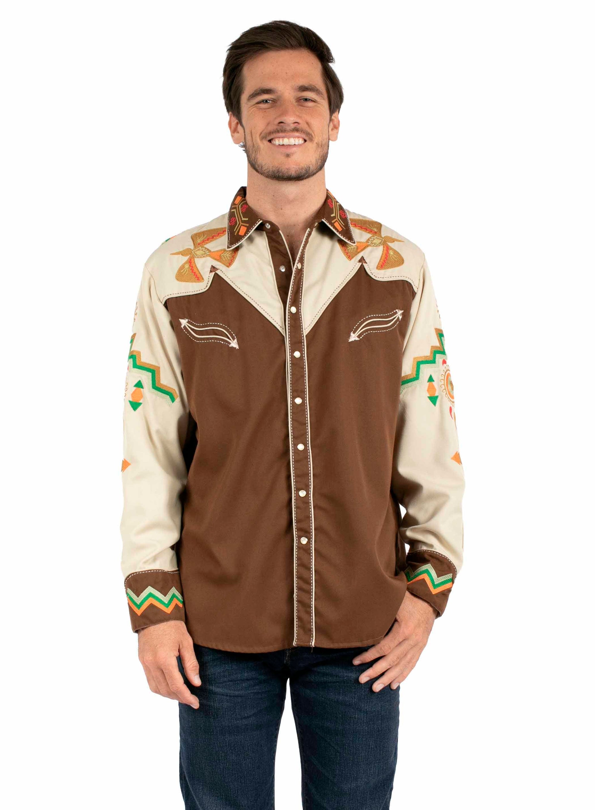 Phoenix Embroidery Shirt - P-734