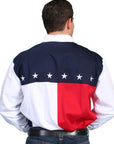 Red/white/blue Color Block Shirt - P-756