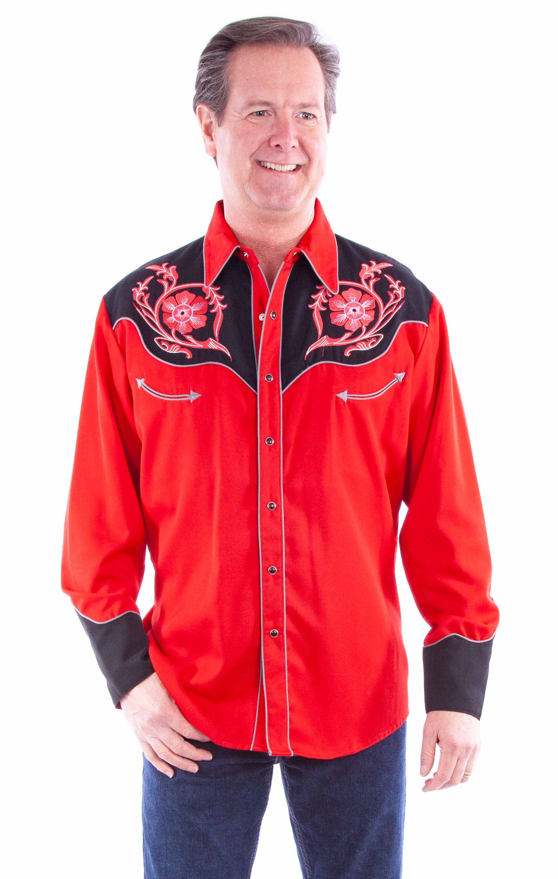 Red Flower Emb. - P-789X