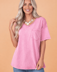 Solid Mineral Wash Short Sleeve T-Shirt