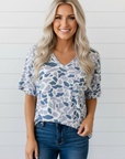Camo Chest Pocket V-Neck Short Sleeve Tee