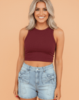 Bow Pocket Denim High Waist Shorts