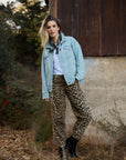 TARE BARREL PANT IN LEOPARD