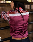 PIPER AZTEC SATIN MESH PERFORMANCE RODEO SHIRT