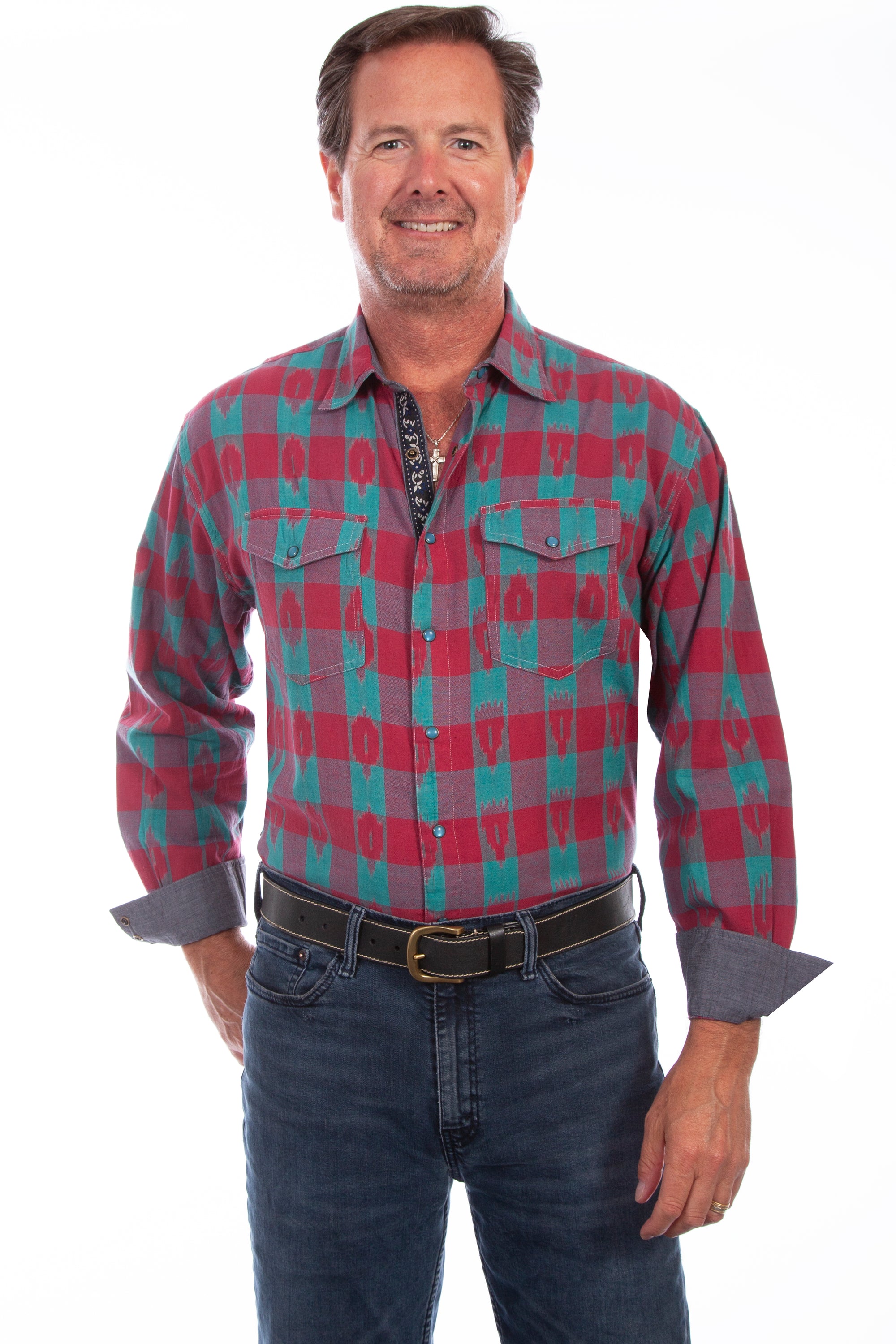 Ikat Plaid Signature Shirt