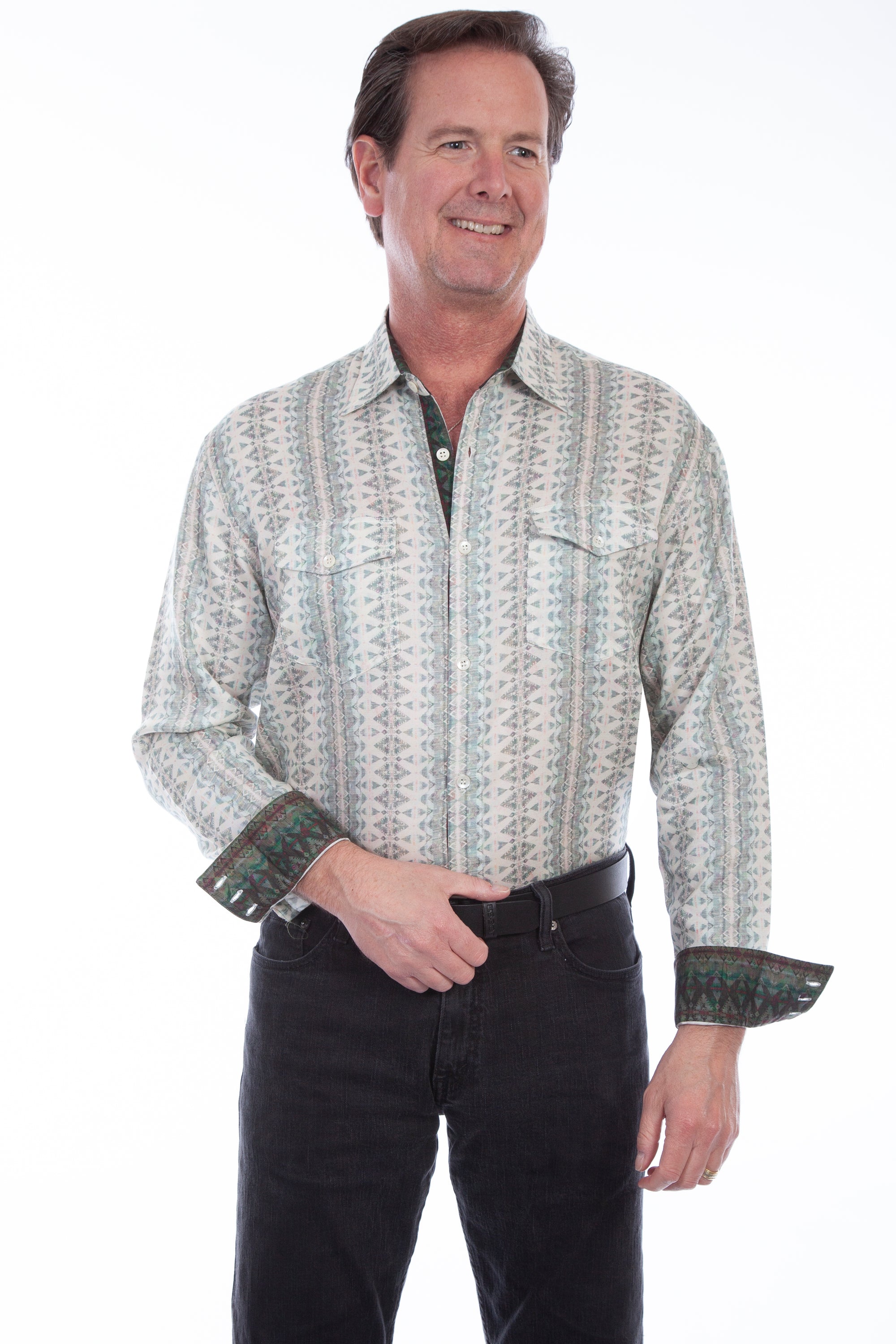 Tencel Diamond Print Shirt