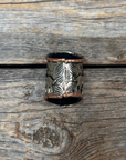 Silver Engraved Coyote N' Cactus Wild Rag Slide 