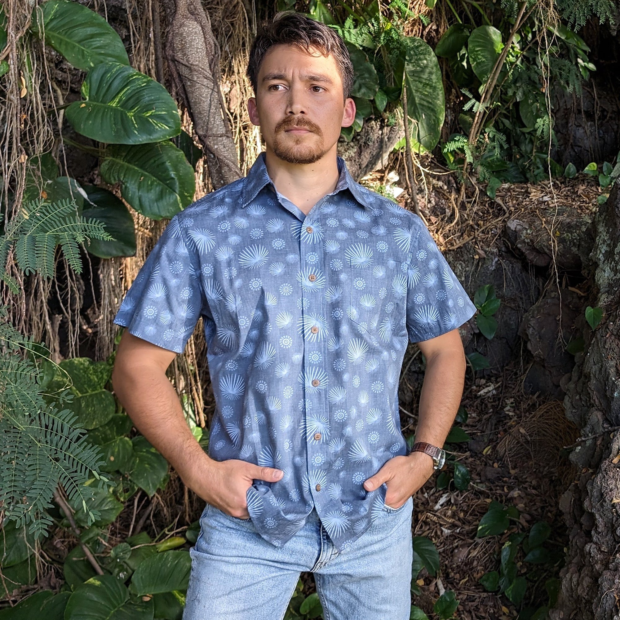 Hawaiian Inspired Lightweight Short Sleeve Shirt For Warm Travel And Everyday Comfort