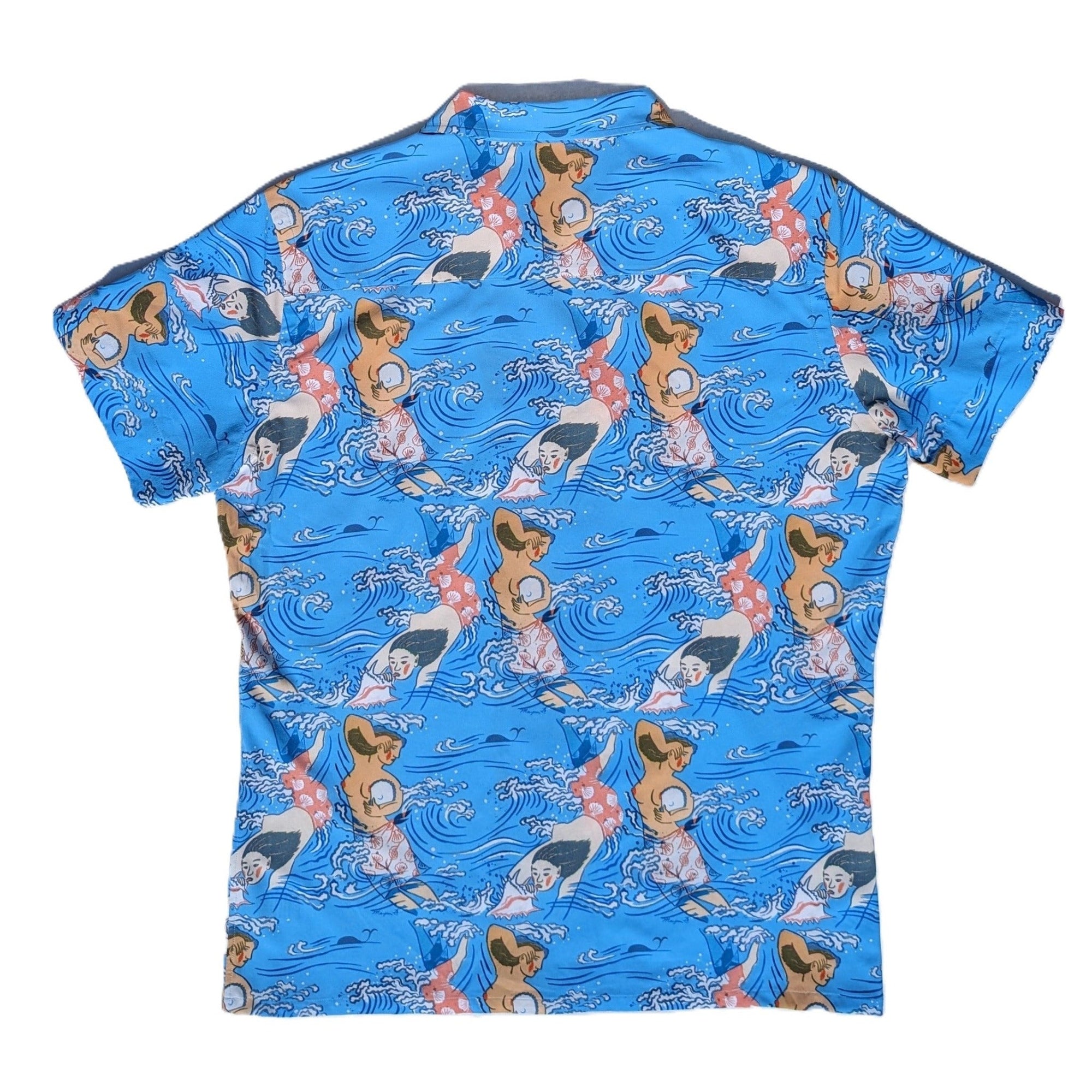 Oceanic Art Inspired Casual Men's Shirt With Ultra-Soft Breathable-Performance Fabric And Comfort