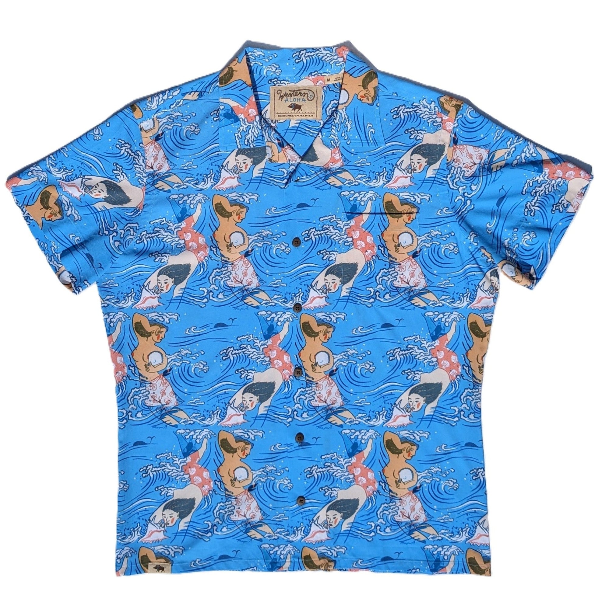 Oceanic Art Inspired Casual Men's Shirt With Ultra-Soft Breathable-Performance Fabric And Comfort