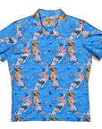 Oceanic Art Inspired Casual Men's Shirt With Ultra-Soft Breathable-Performance Fabric And Comfort