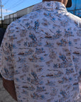 White Western Aloha Fusion Style Inspired Collection For Rodeo Themed Lifestyle Apparel