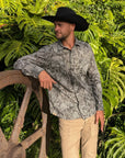 1950s Inspired Hawaiian Floral Long Sleeve Western Shirt