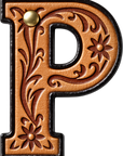 Monogrammed Initial Western Leather Look Saddle Longhorn Cowboy Cowgirl Kitchen Dish Towels Made in America