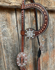 Medium Oil Copper Buckstitch Clear One Ear & Breastcollar Tack Set 