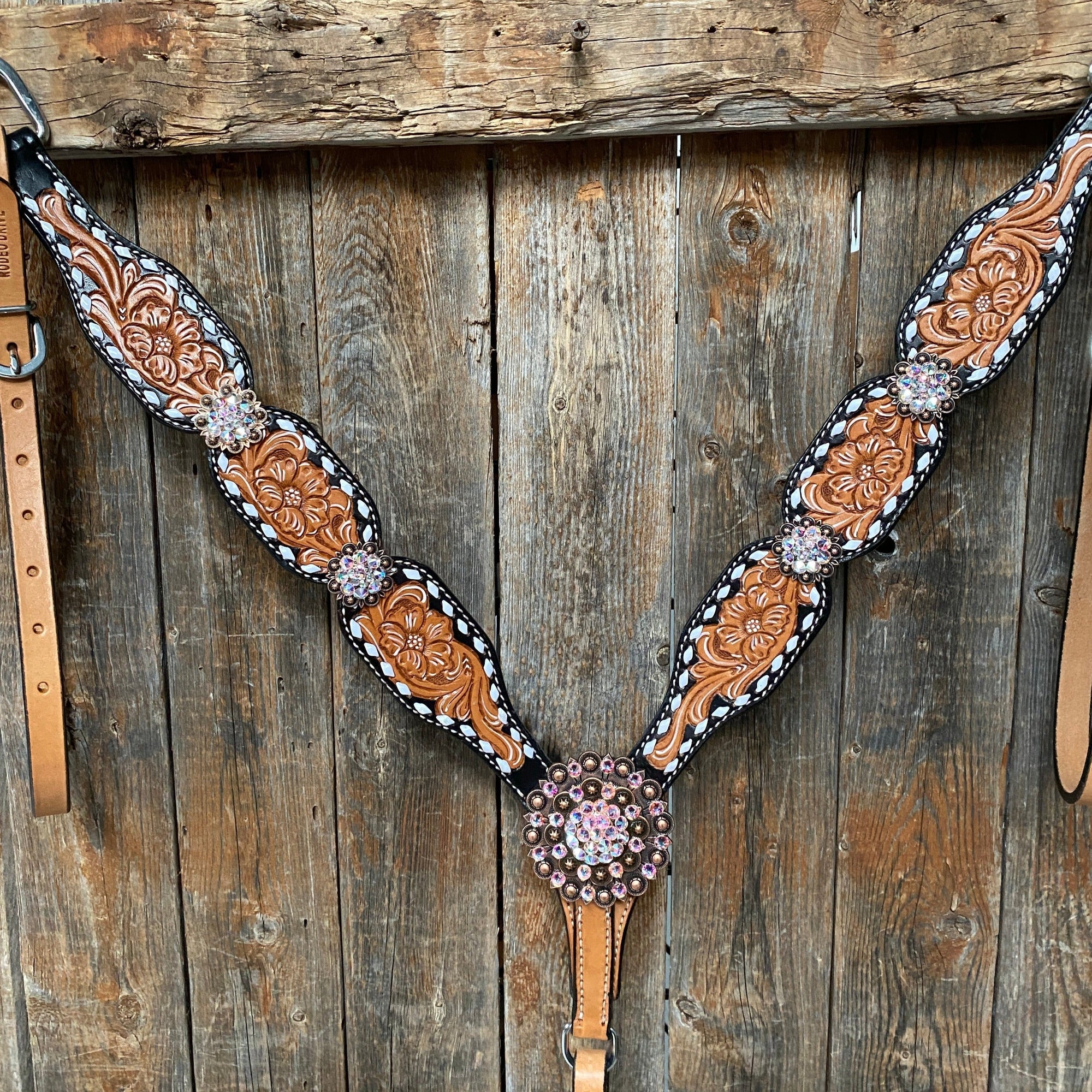 Classic AB Browband/One Ear Tack Set with Wither Strap  