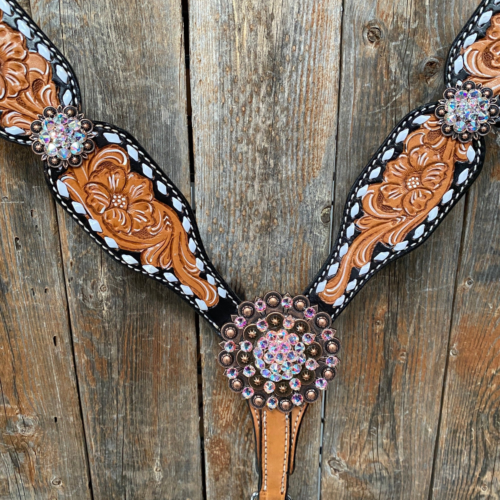 Classic AB Browband/One Ear Tack Set with Wither Strap  