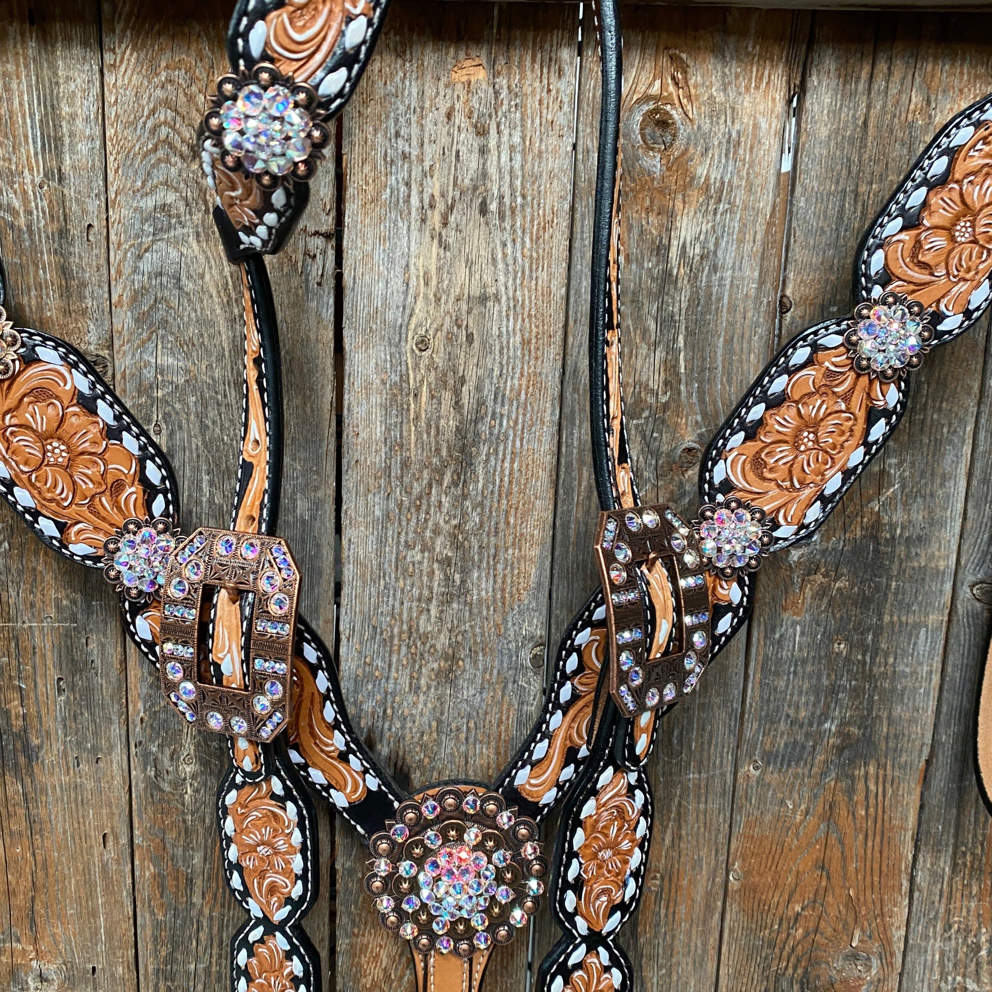 Classic AB Browband/One Ear Tack Set with Wither Strap  