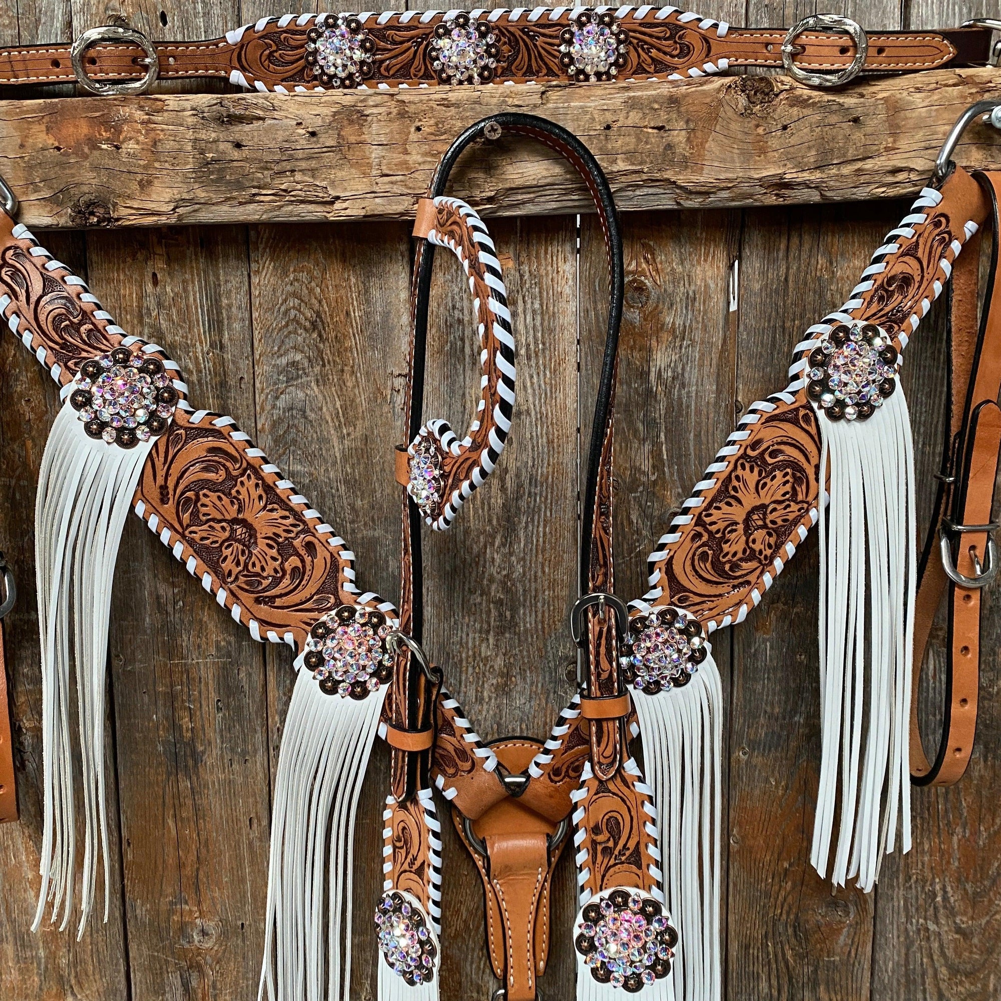 Whipstitch AB Browband/One Ear Tack Set with Wither Strap  