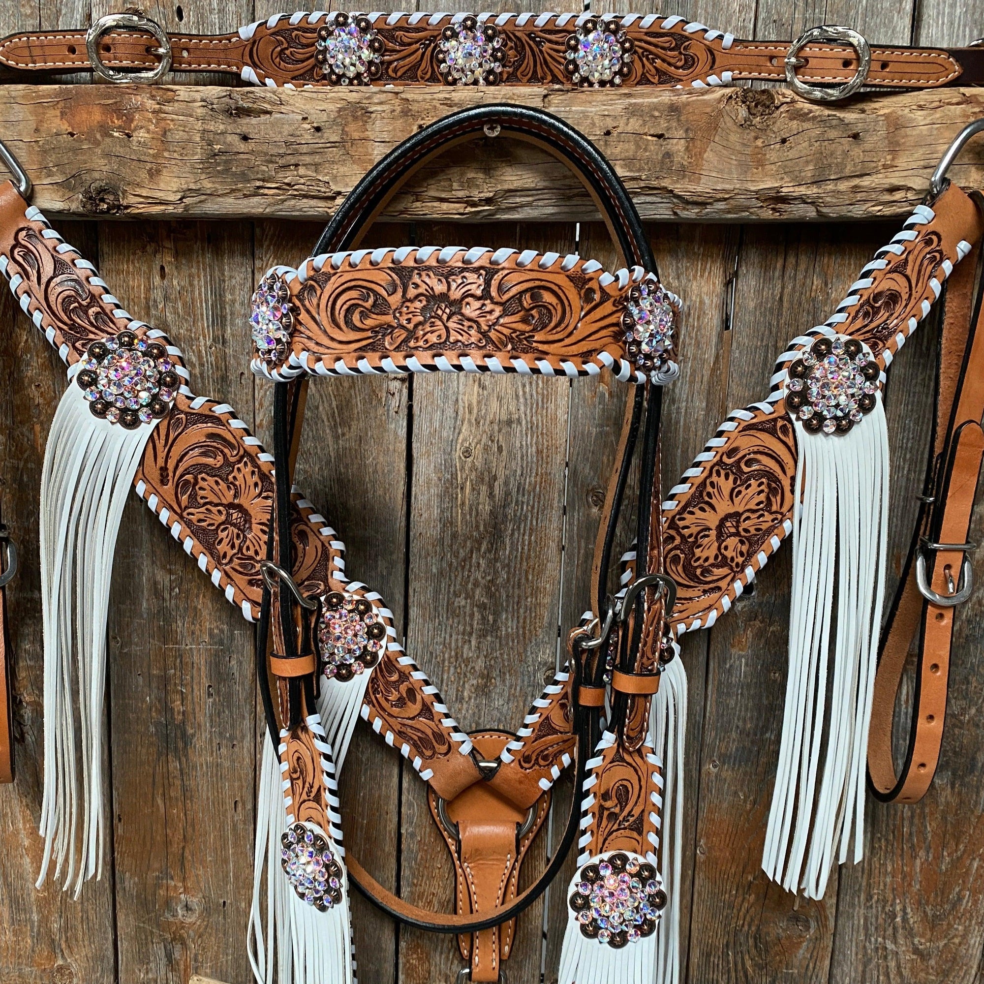 Whipstitch AB Browband/One Ear Tack Set with Wither Strap  