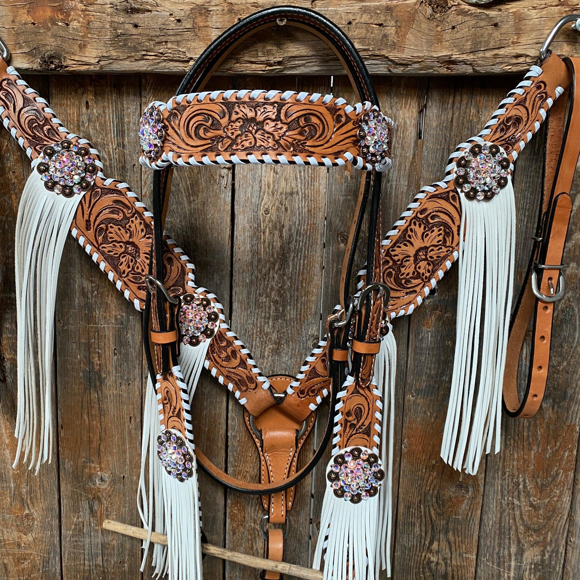 Whipstitch AB Browband/One Ear Tack Set with Wither Strap  