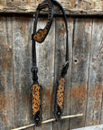 Copper Dot and Floral Headstall/Breastcollar Tack Set