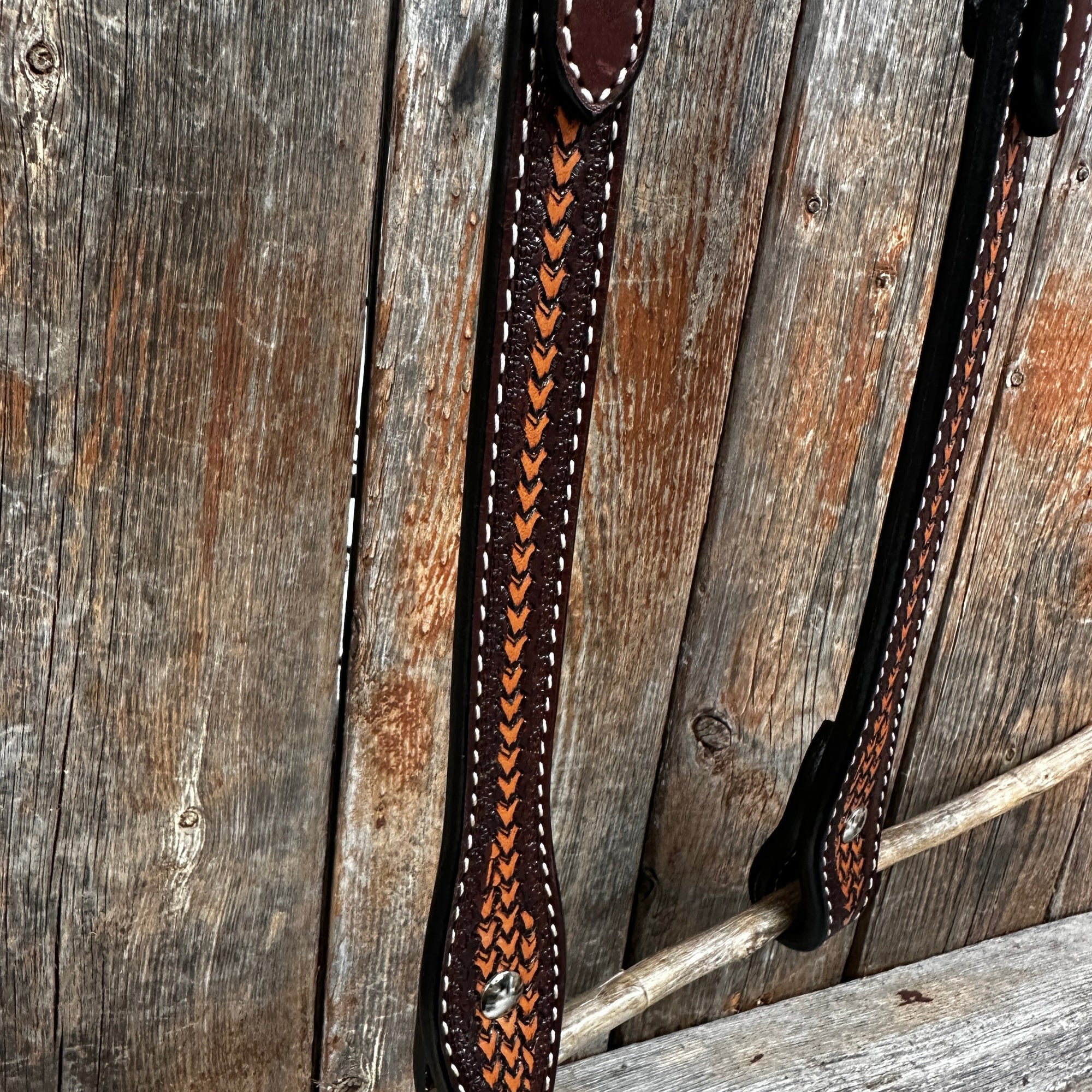 Foxtail Two Tone One Ear Headstall / Bridle 