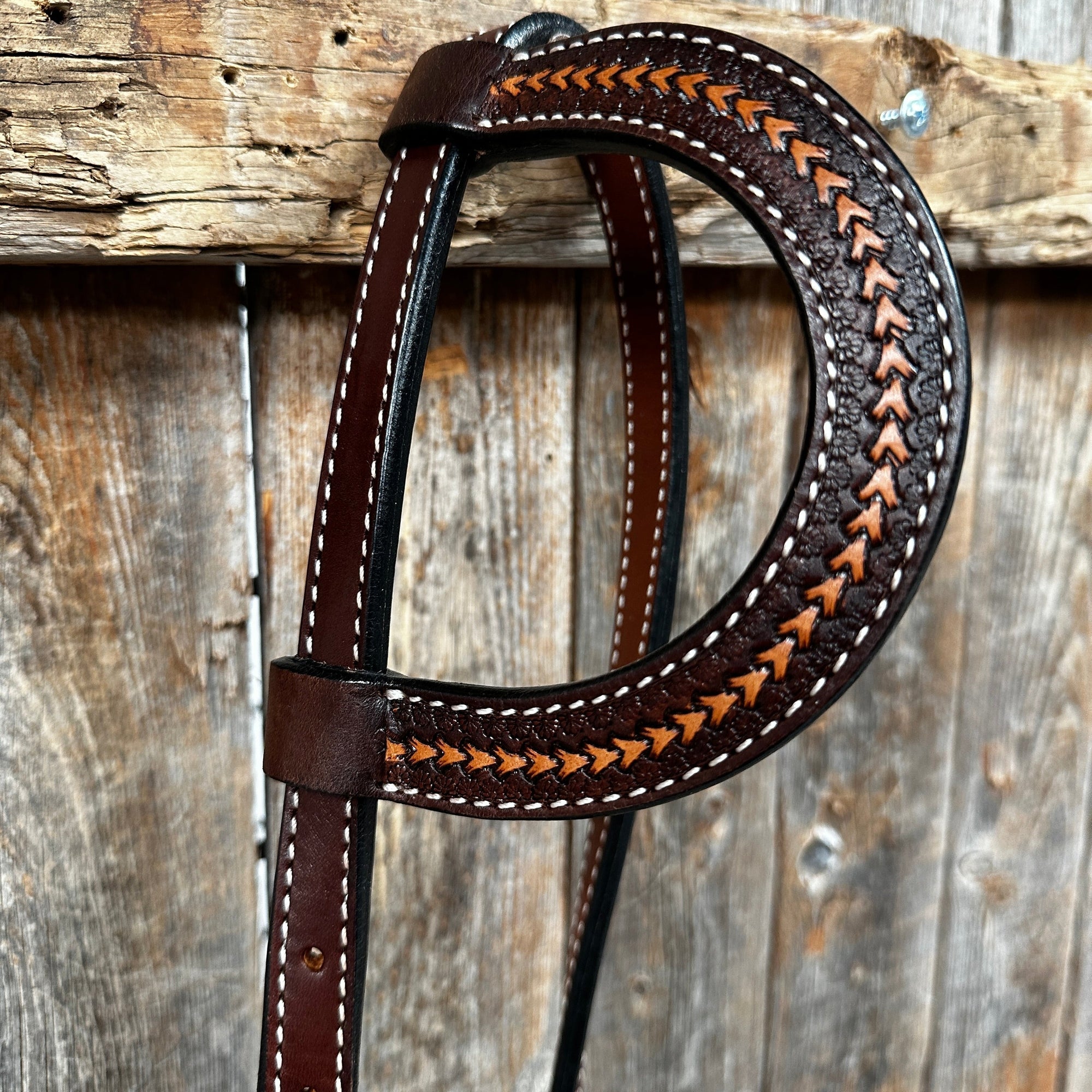 Foxtail Two Tone One Ear Headstall / Bridle 