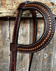 Foxtail Two Tone One Ear Headstall / Bridle 