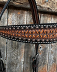 Two Tone Honeycomb Browband Headstall / Bridle 