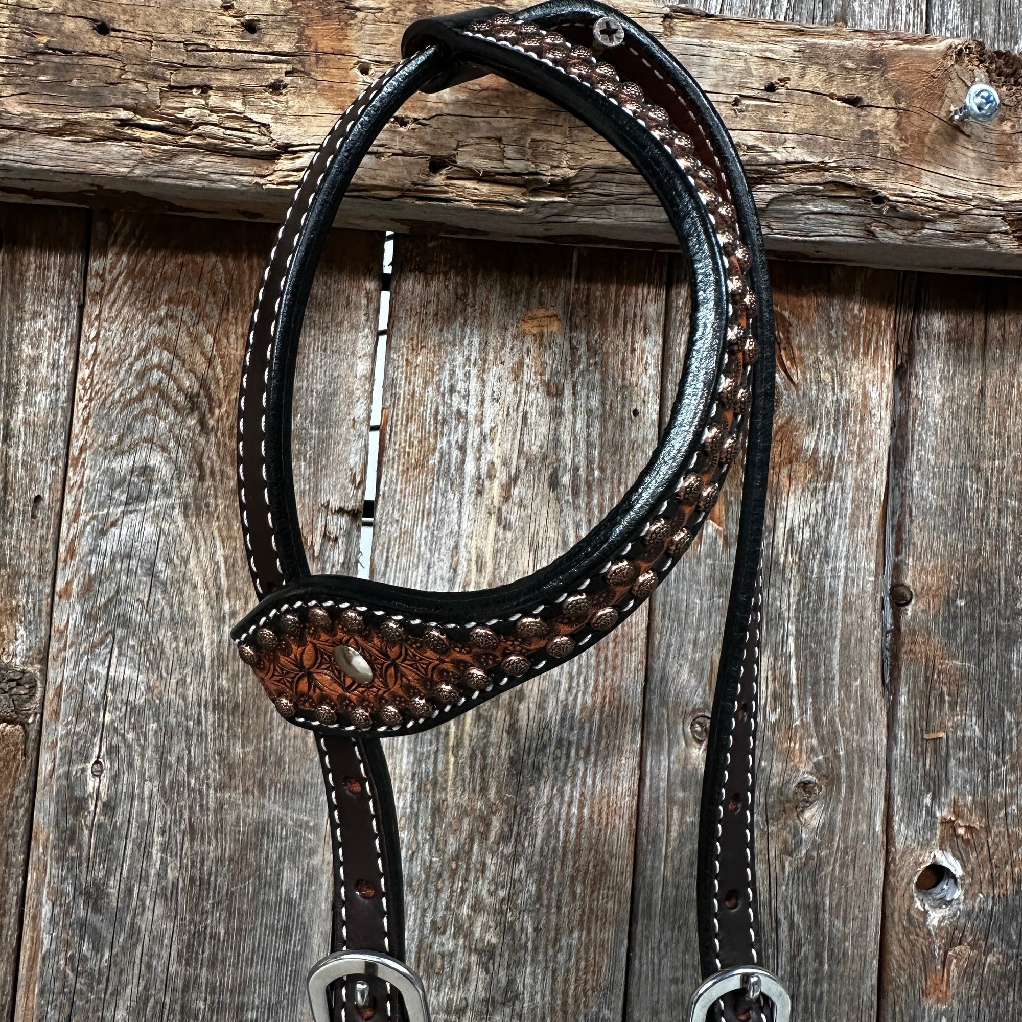 Two Tone Honeycomb One Ear Headstall / Bridle 