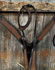 Two Tone Honeycomb Browband / One Ear Breastcollar Tack Sets