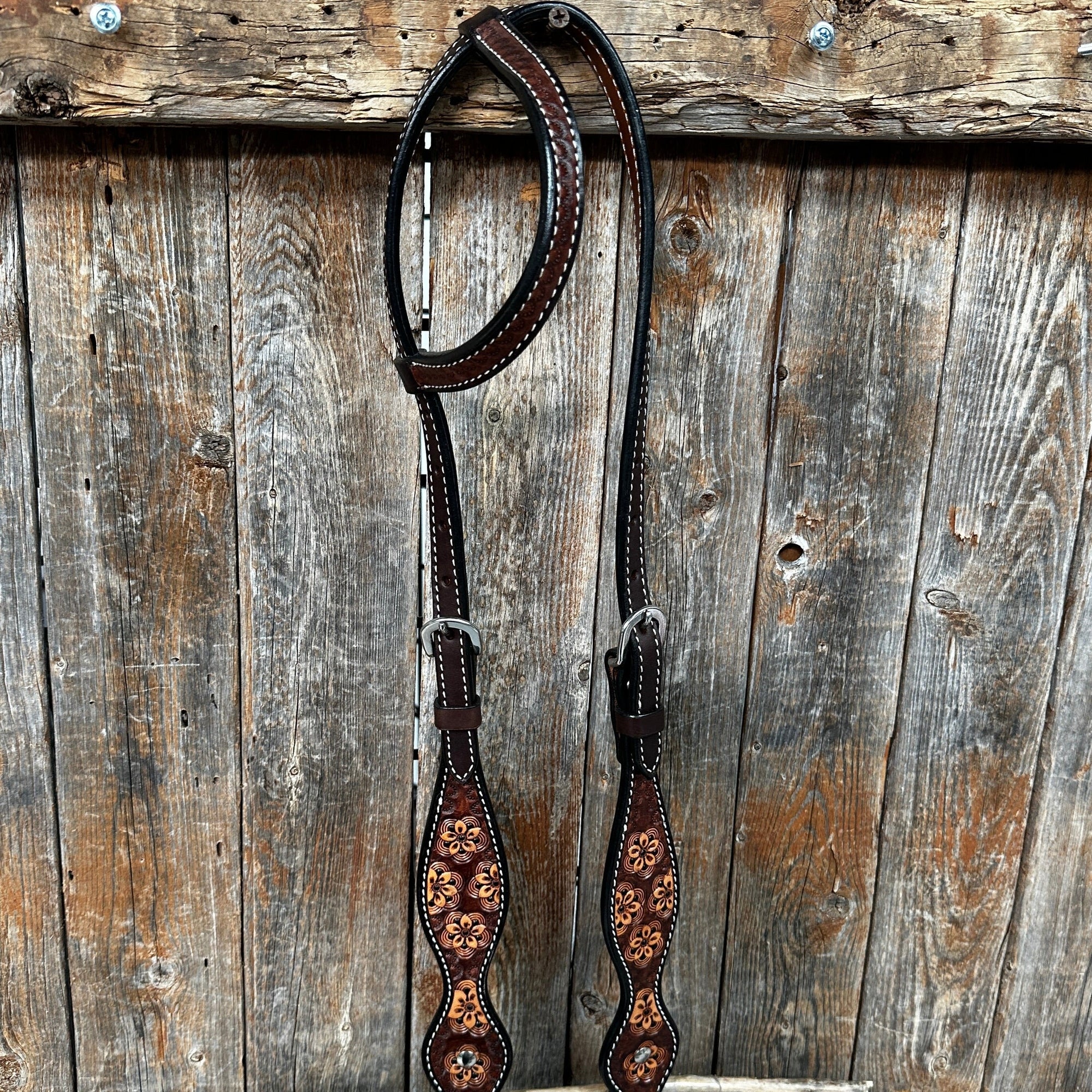 Flower Power One Ear Headstall / Bridle 