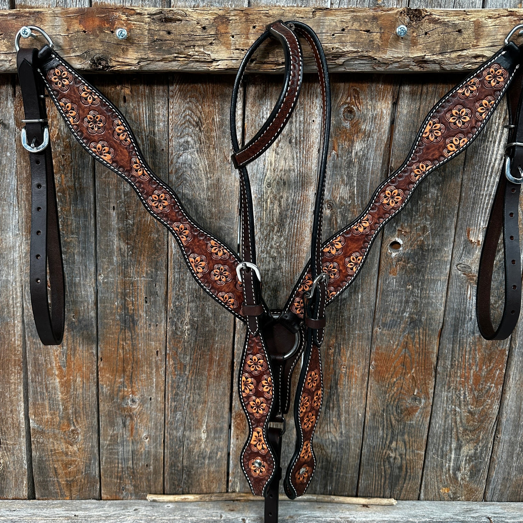 Flower Power Browband/One Ear Breastcollar Tack Sets