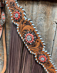 Whipstitch Coral and Clear One Ear/ Breastcollar Tack Set 