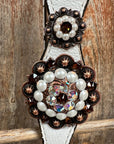 White Pearl One Ear/ Breastcollar Tack Set 
