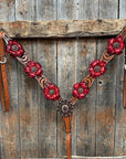Zebra Ruby Browband / Breastcollar Tack Set 