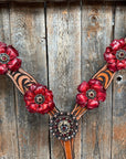 Zebra Ruby Browband / Breastcollar Tack Set 