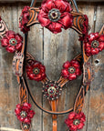 Zebra Ruby Browband / Breastcollar Tack Set 